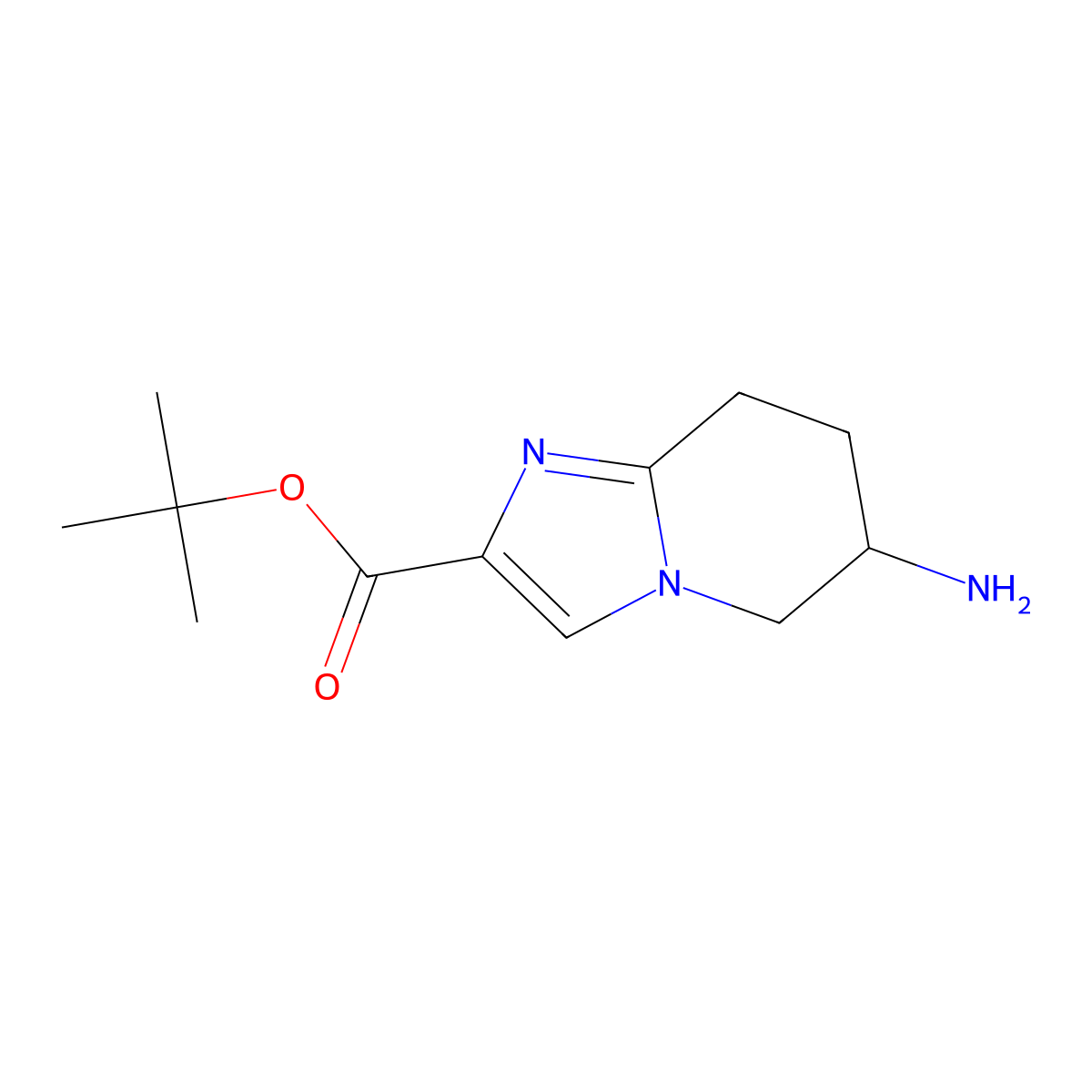 tert-butyl 6-amino-5H,6H,7H,8H-imidazo[1,2-a]pyridine-2-carboxylate molecular structure, CAS 2639412-27-2