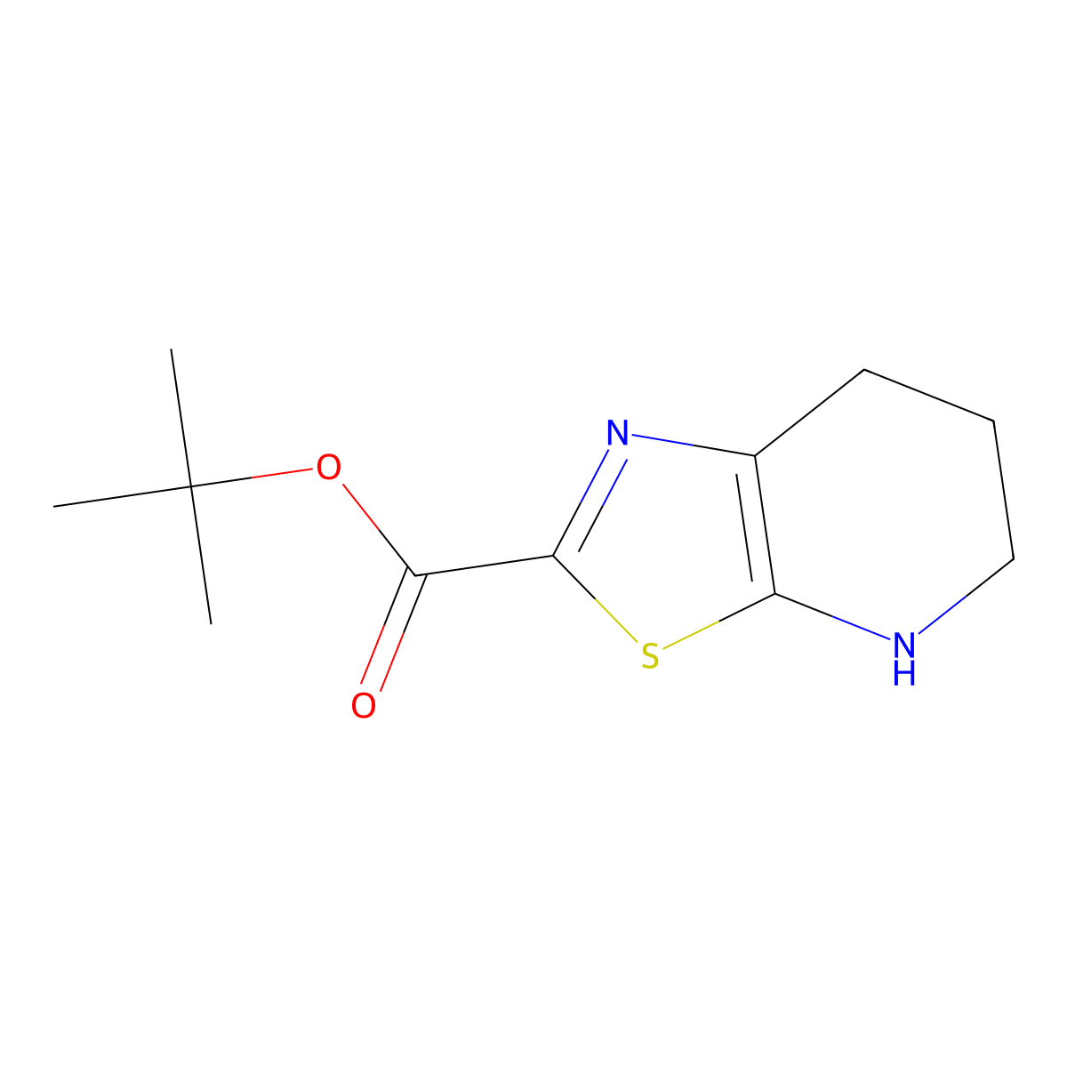 tert-butyl 4H,5H,6H,7H-[1,3]thiazolo[5,4-b]pyridine-2-carboxylate molecular structure, CAS 2639412-45-4