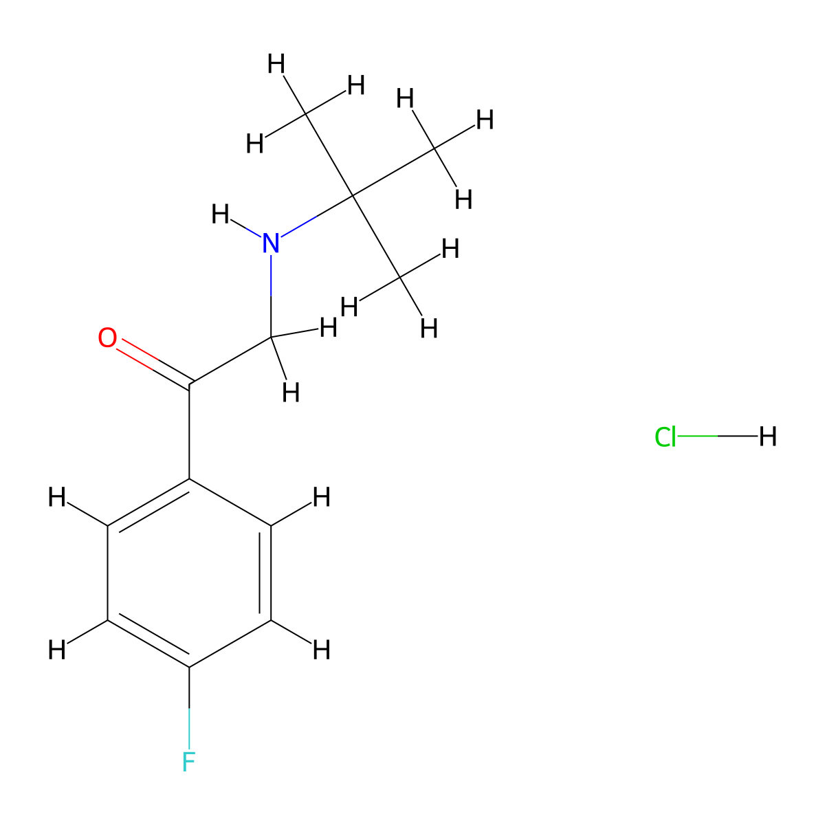 2-(Tert-butylamino)-1-(4-fluorophenyl)ethan-1-one hydrochloride molecular structure, CAS 2639412-59-0