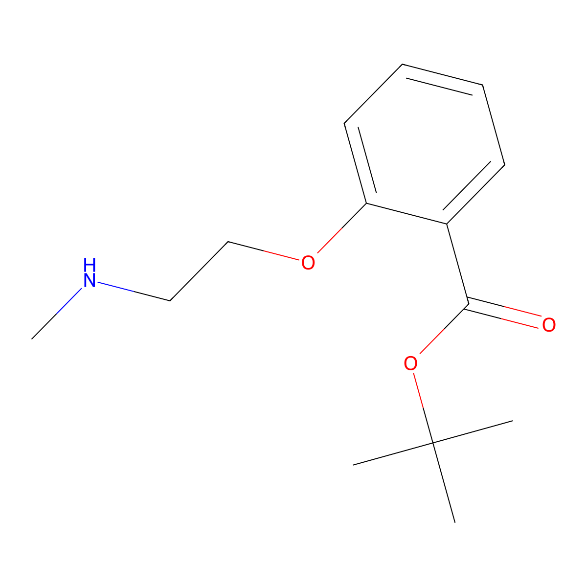 Tert-butyl 2-[2-(methylamino)ethoxy]benzoate molecular structure, CAS 2639412-82-9