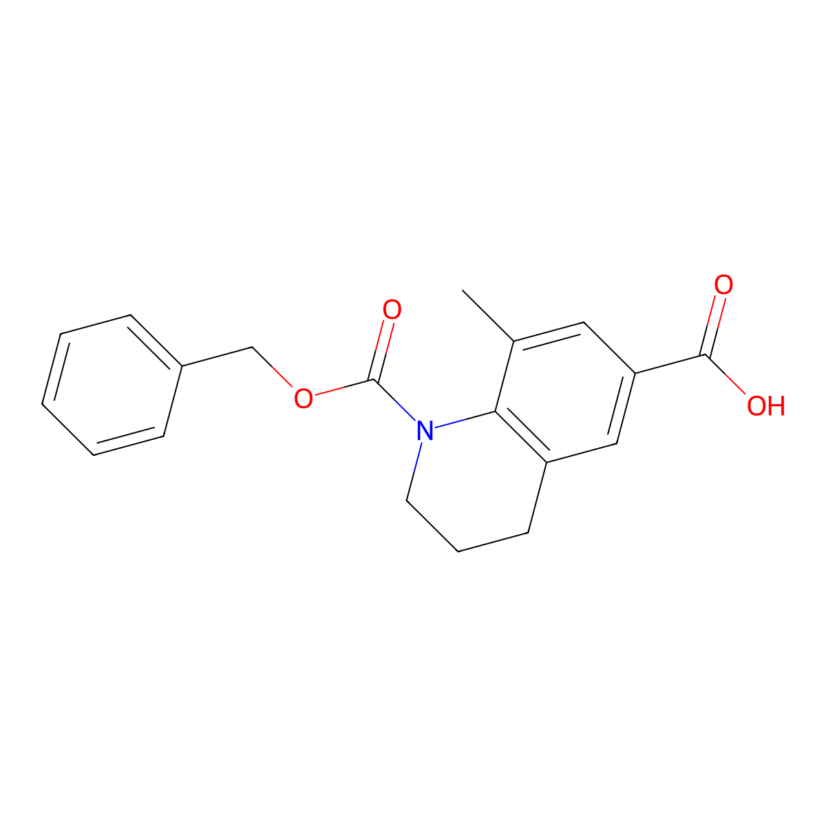 1-[(Benzyloxy)carbonyl]-8-methyl-1,2,3,4-tetrahydroquinoline-6-carboxylic acid molecular structure, CAS 2639413-07-1