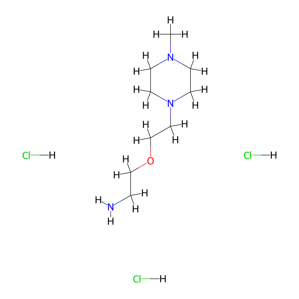 2-(2-(4-Methylpiperazin-1-yl)ethoxy)ethan-1-amine trihydrochloride molecular structure, CAS 2639413-08-2