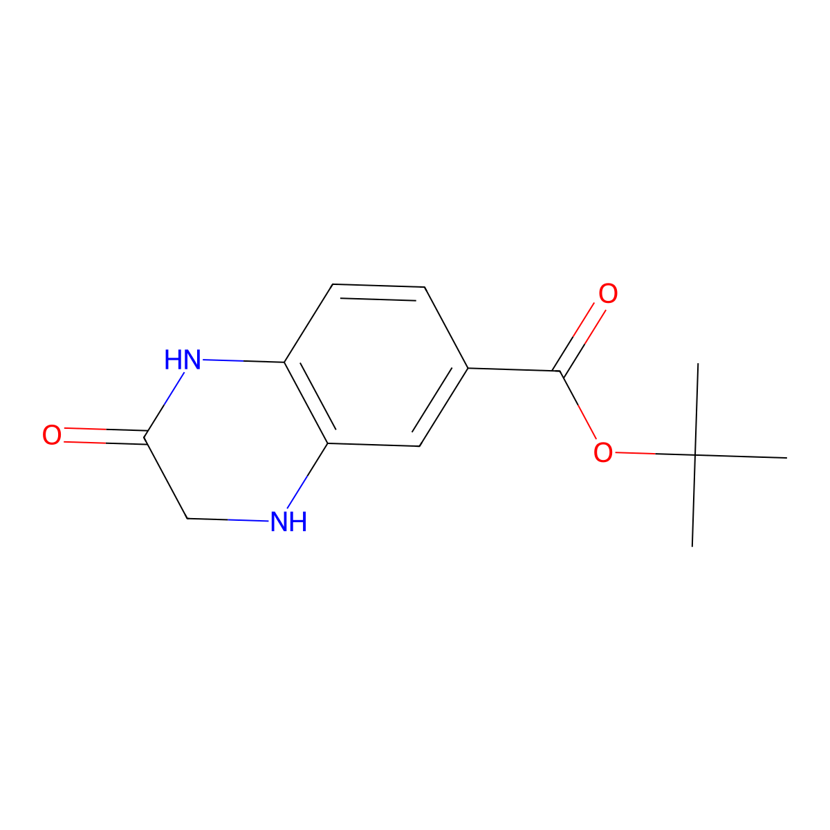 Tert-butyl 2-oxo-1,2,3,4-tetrahydroquinoxaline-6-carboxylate molecular structure, CAS 2639413-35-5