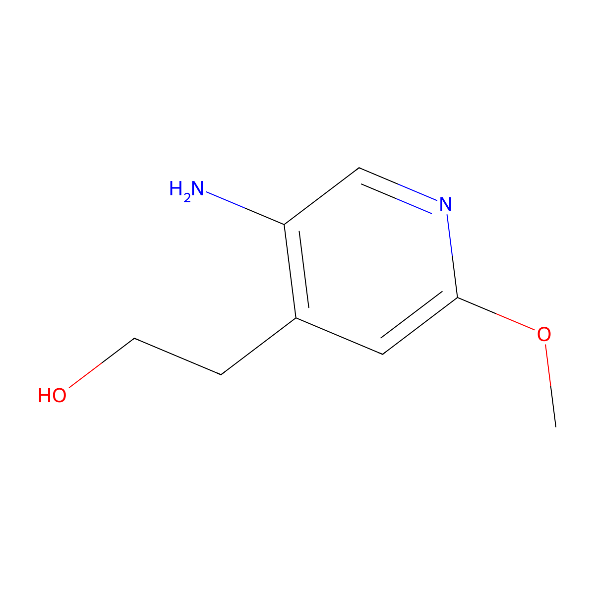 2-(5-Amino-2-methoxypyridin-4-yl)ethan-1-ol molecular structure, CAS 2639413-48-0
