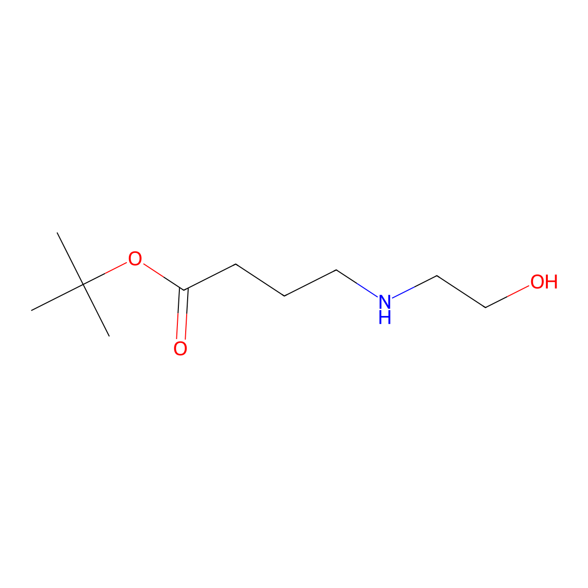 Tert-butyl 4-[(2-hydroxyethyl)amino]butanoate molecular structure, CAS 2639413-56-0