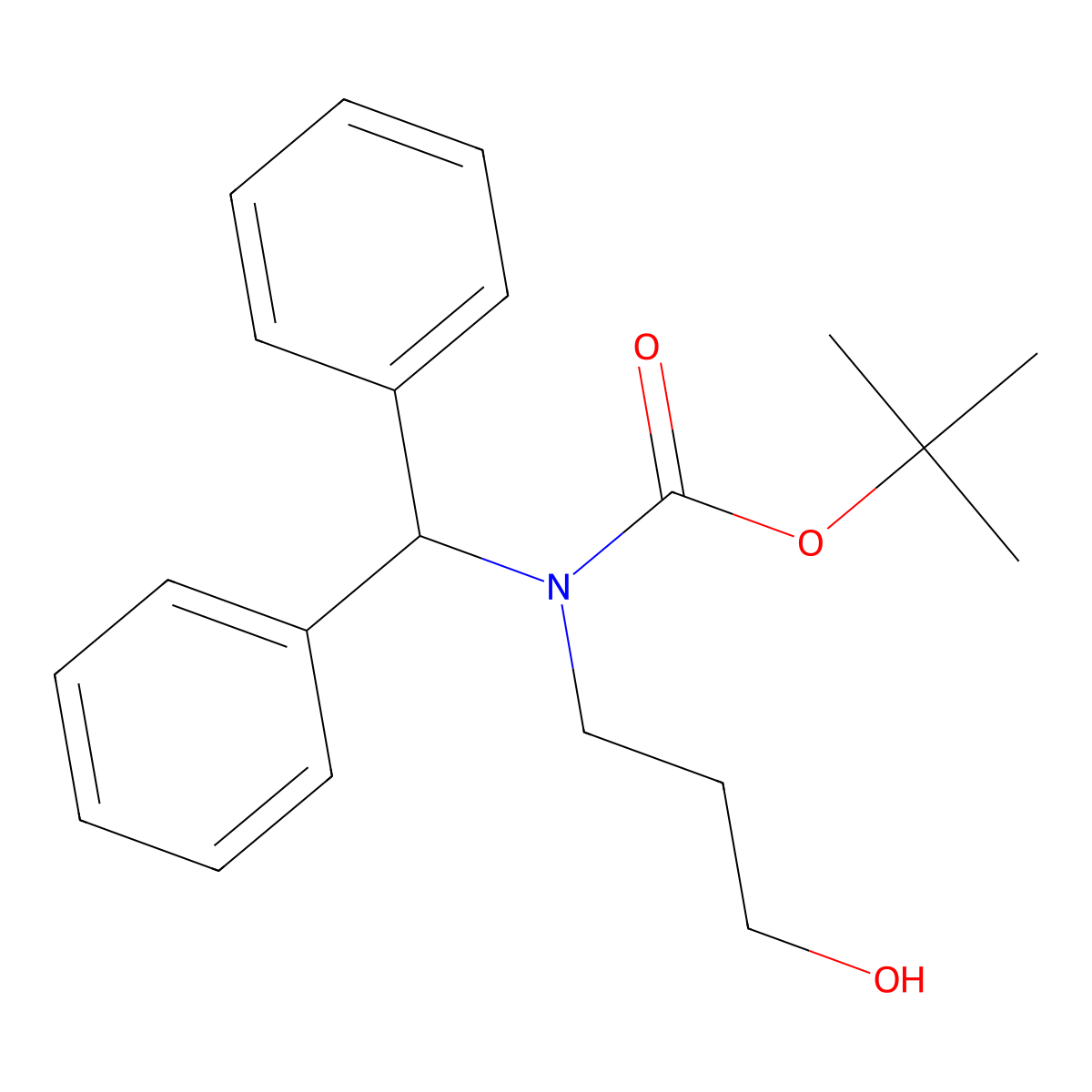 tert-butyl N-(diphenylmethyl)-N-(3-hydroxypropyl)carbamate molecular structure, CAS 2639413-68-4