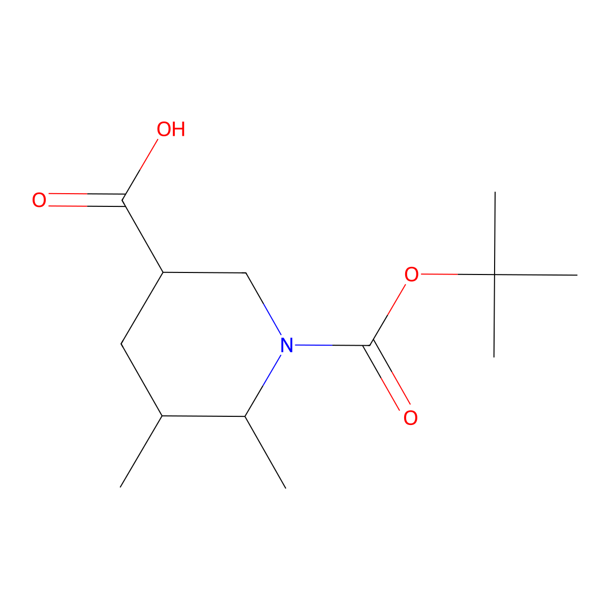 1-[(Tert-butoxy)carbonyl]-5,6-dimethylpiperidine-3-carboxylic acid molecular structure, CAS 2639414-14-3