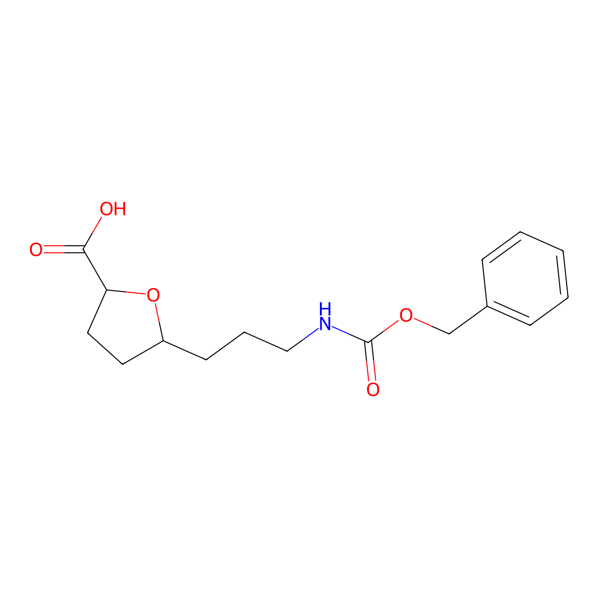 5-(3-{[(Benzyloxy)carbonyl]amino}propyl)oxolane-2-carboxylic acid molecular structure, CAS 2639414-19-8