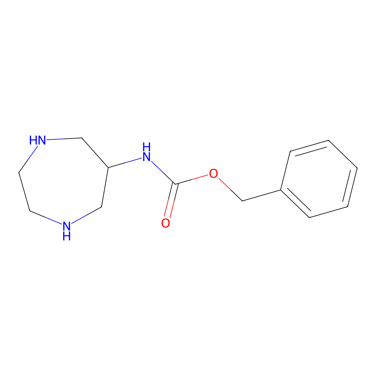 benzylN-(1,4-diazepan-6-yl)carbamate molecular structure, CAS 2639414-51-8
