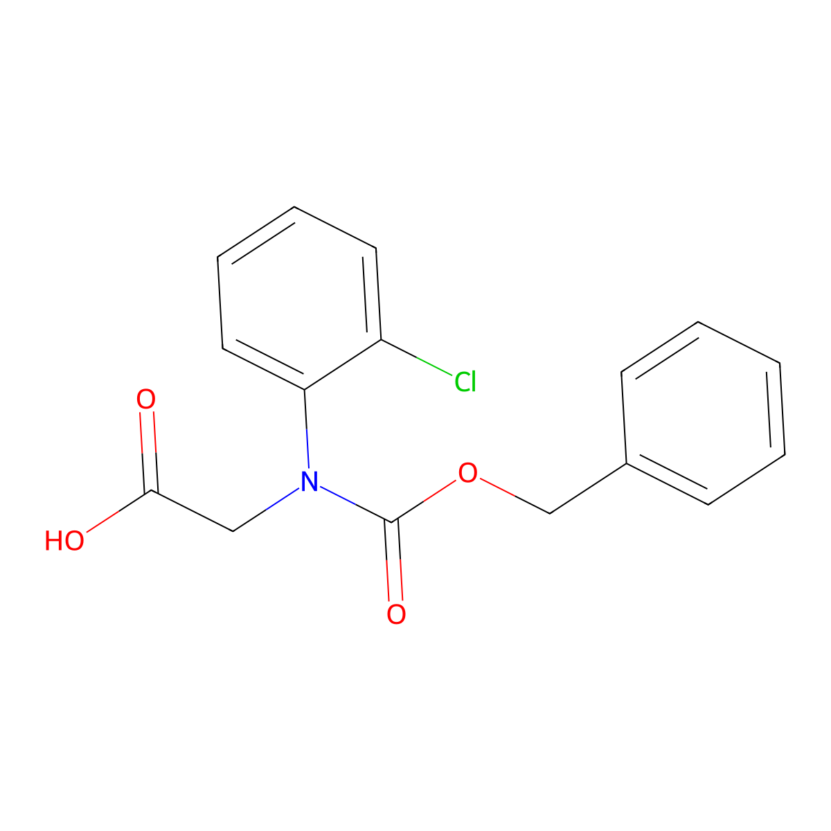 2-{[(Benzyloxy)carbonyl](2-chlorophenyl)amino}acetic acid molecular structure, CAS 2639414-63-2