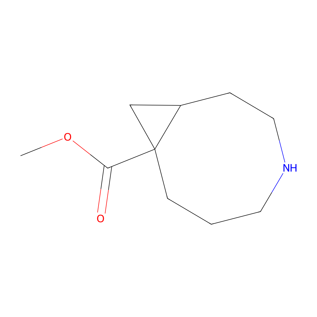 Methyl 4-azabicyclo[6.1.0]nonane-8-carboxylate molecular structure, CAS 2639415-01-1