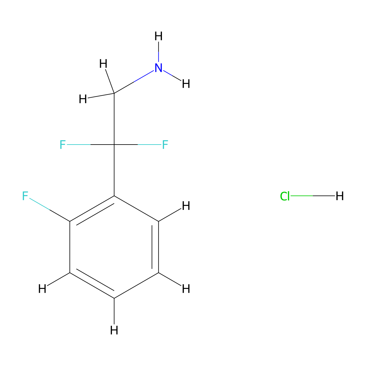 2,2-Difluoro-2-(2-fluorophenyl)ethan-1-amine hydrochloride molecular structure, CAS 2639415-31-7