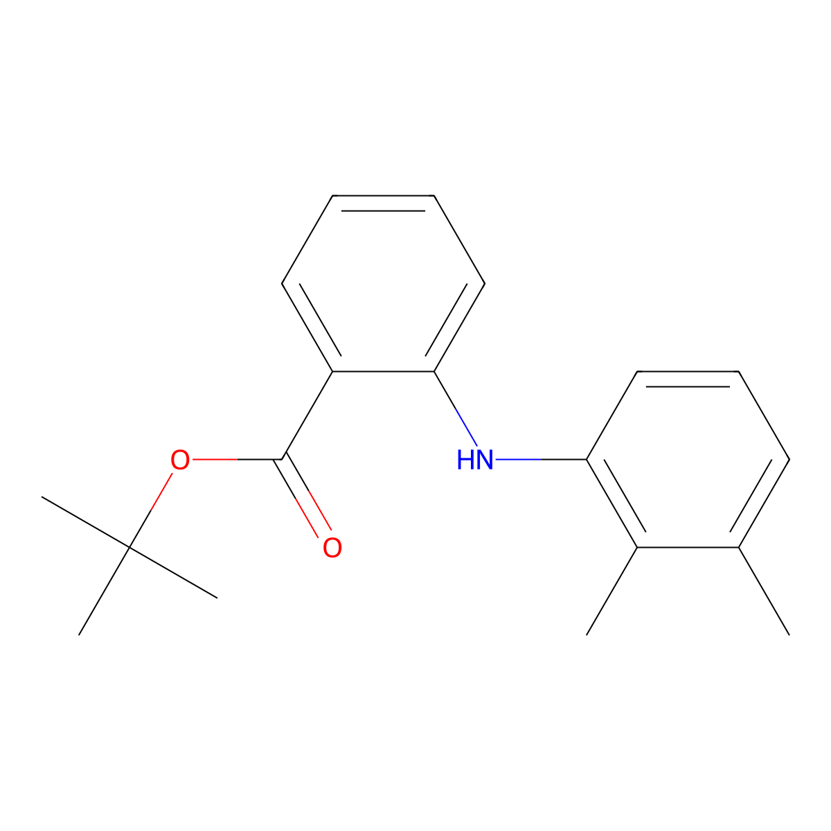 Tert-butyl 2-[(2,3-dimethylphenyl)amino]benzoate molecular structure, CAS 2639415-32-8
