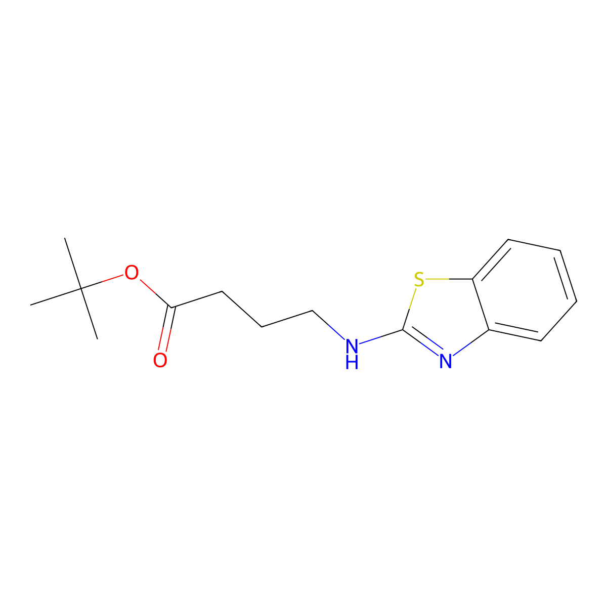 Tert-butyl 4-[(1,3-benzothiazol-2-yl)amino]butanoate molecular structure, CAS 2639415-35-1