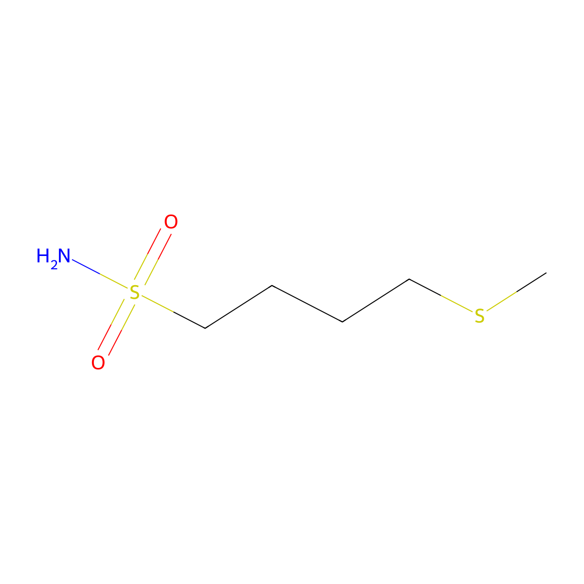 4-(Methylsulfanyl)butane-1-sulfonamide molecular structure, CAS 2639415-48-6