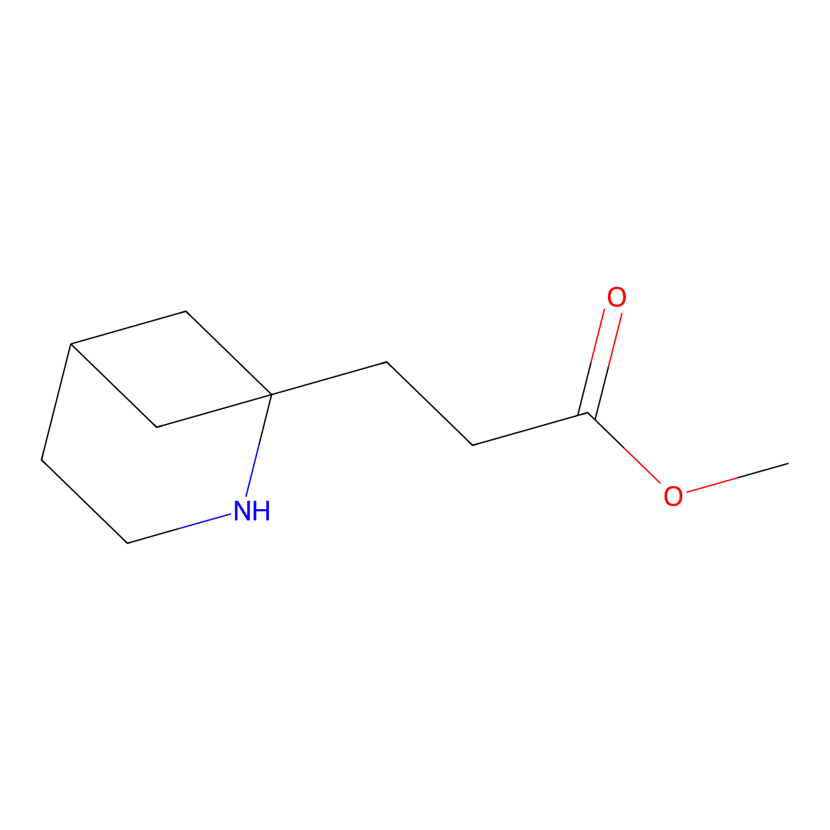 Methyl 3-{2-azabicyclo[3.1.1]heptan-1-yl}propanoate molecular structure, CAS 2639415-61-3