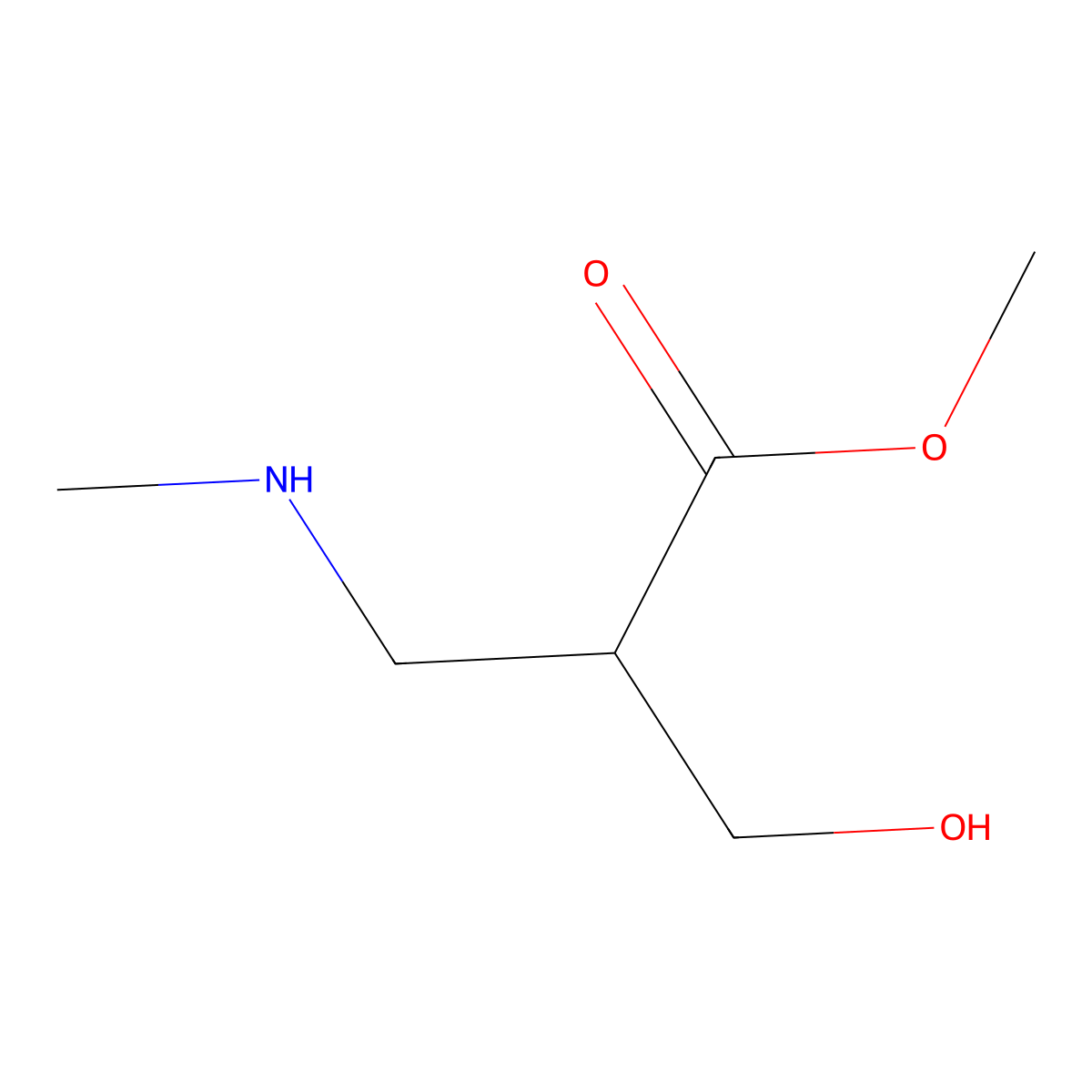 Methyl 3-hydroxy-2-[(methylamino)methyl]propanoate molecular structure, CAS 2639415-71-5