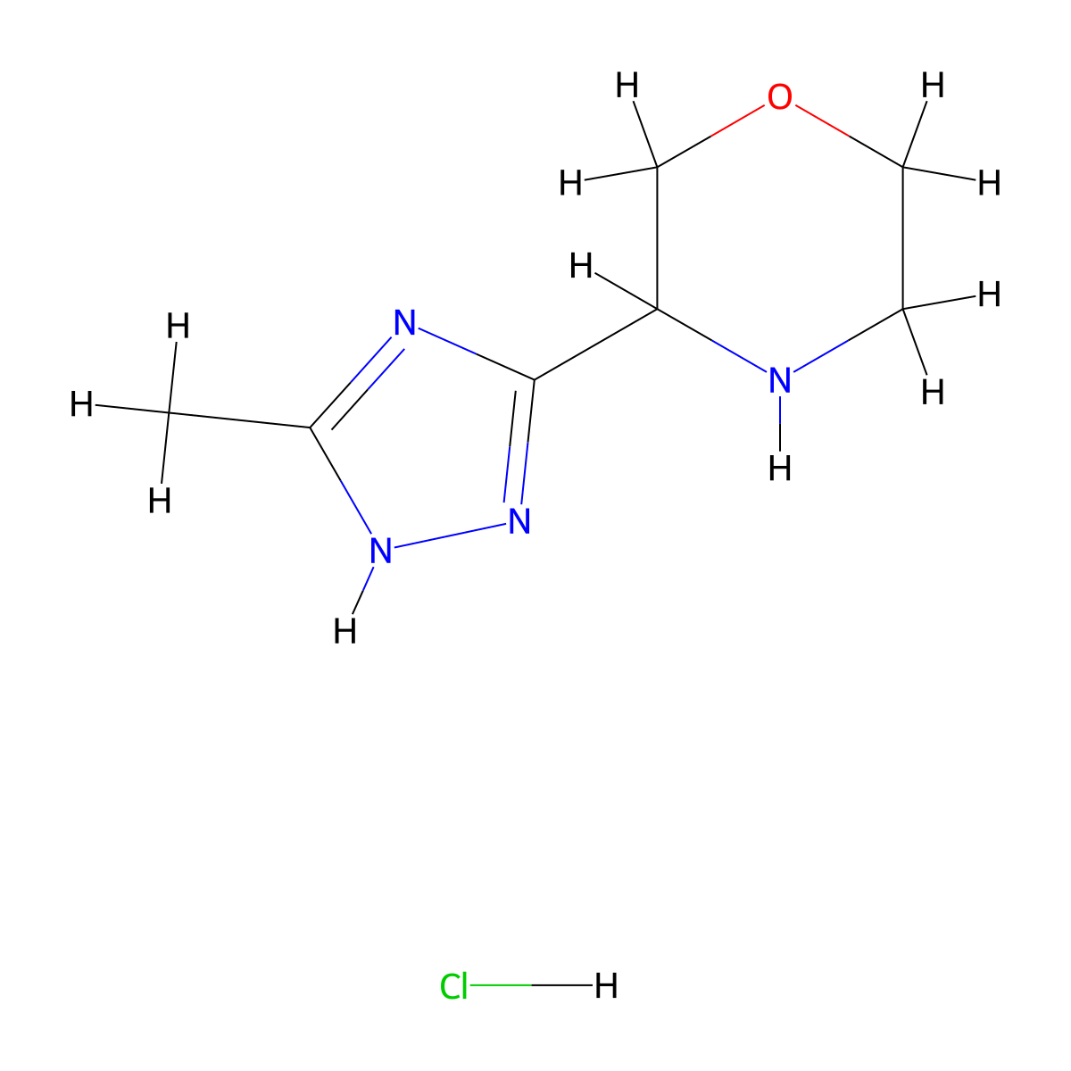3-(5-Methyl-1h-1,2,4-triazol-3-yl)morpholine hydrochloride molecular structure, CAS 2639415-72-6