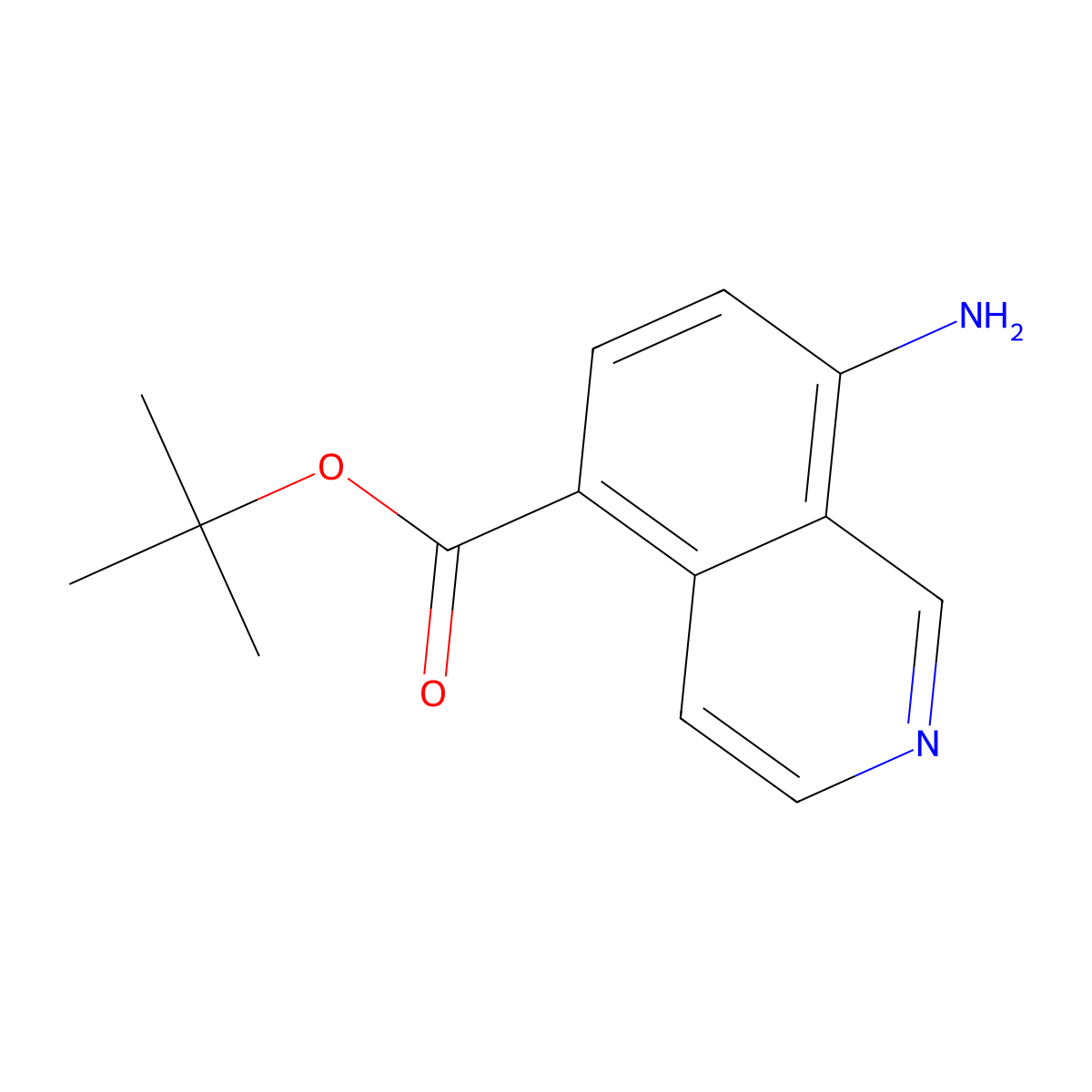 Tert-butyl 8-aminoisoquinoline-5-carboxylate molecular structure, CAS 2639415-95-3