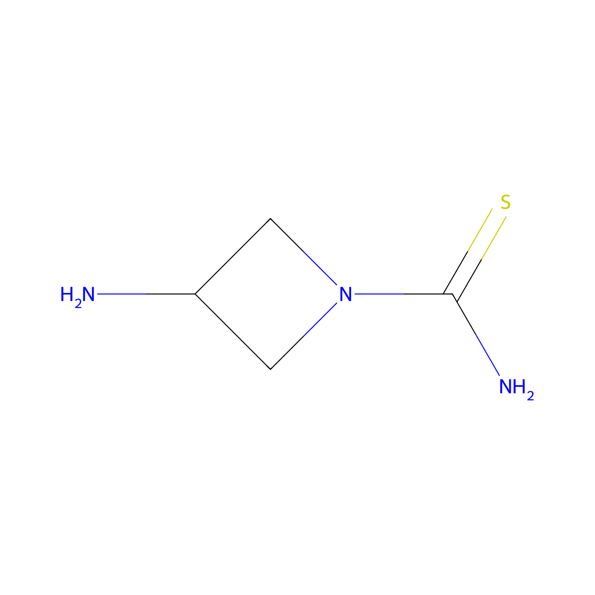 3-Aminoazetidine-1-carbothioamide molecular structure, CAS 2639416-06-9