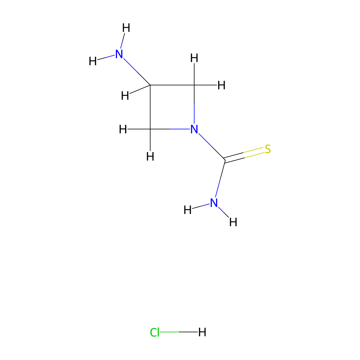 3-Aminoazetidine-1-carbothioamide hydrochloride molecular structure, CAS 2639416-07-0