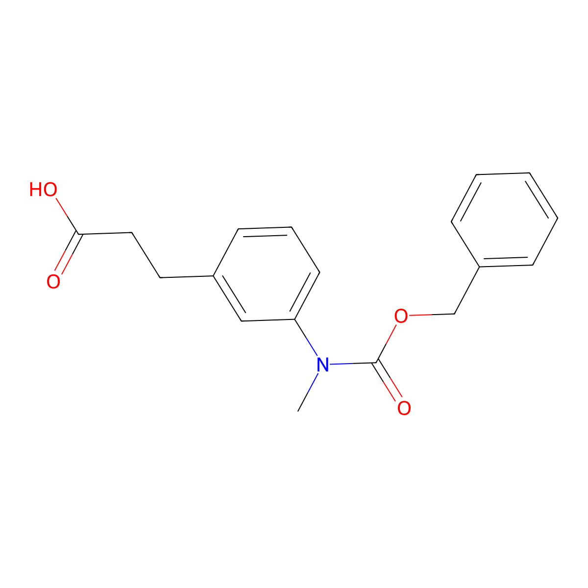 3-(3-{[(Benzyloxy)carbonyl](methyl)amino}phenyl)propanoic acid molecular structure, CAS 2639416-35-4