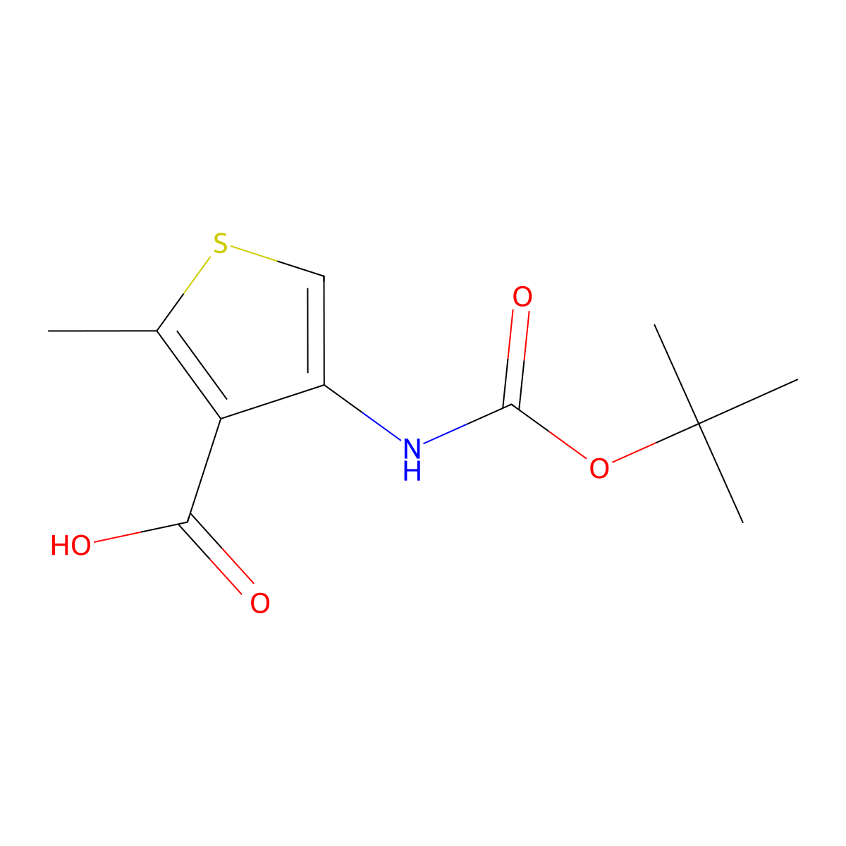 4-{[(Tert-butoxy)carbonyl]amino}-2-methylthiophene-3-carboxylic acid molecular structure, CAS 2639416-52-5