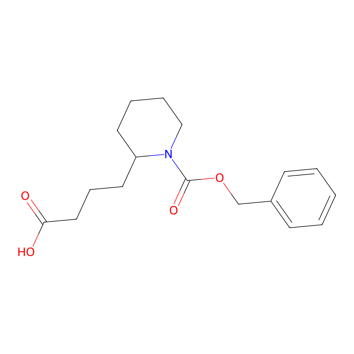 4-{1-[(Benzyloxy)carbonyl]piperidin-2-yl}butanoic acid molecular structure, CAS 2639416-66-1