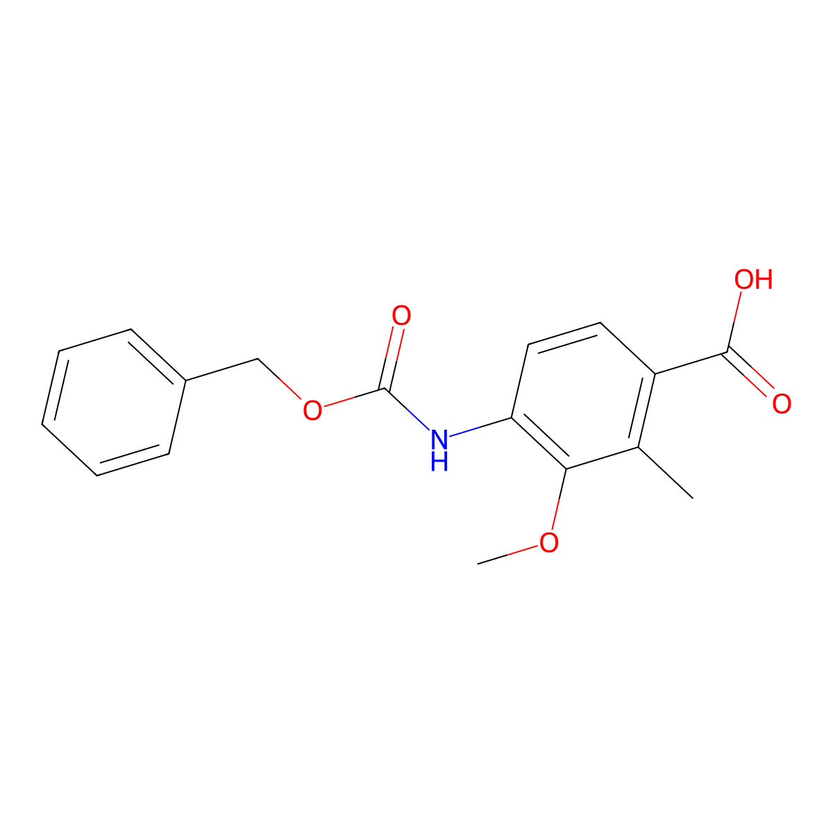 4-{[(Benzyloxy)carbonyl]amino}-3-methoxy-2-methylbenzoic acid molecular structure, CAS 2639417-11-9