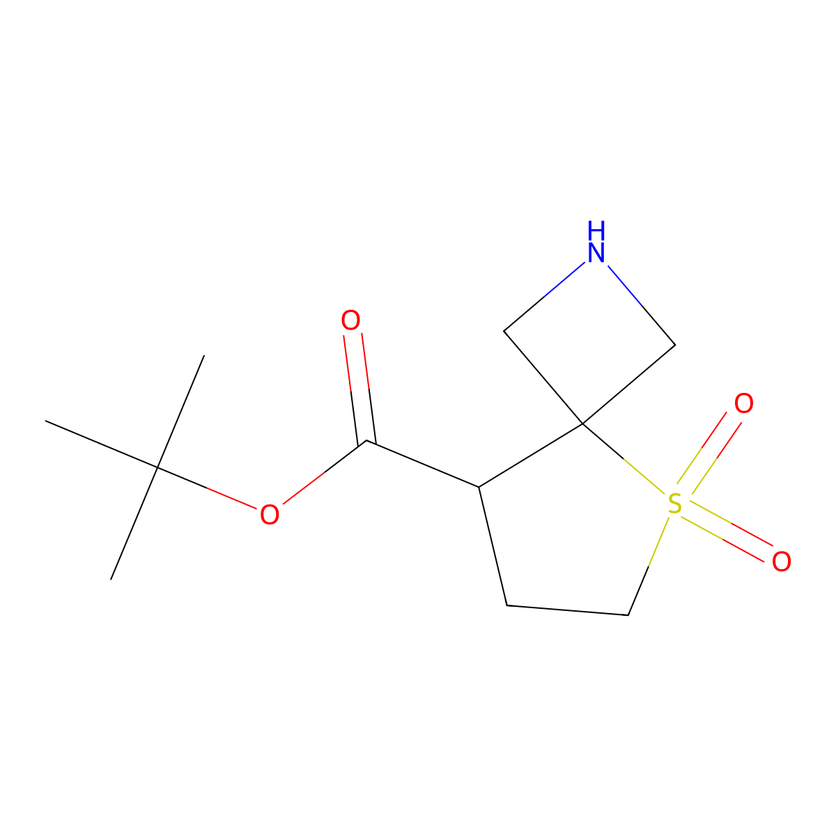 Tert-butyl 5,5-dioxo-5lambda6-thia-2-azaspiro[3.4]octane-8-carboxylate molecular structure, CAS 2639417-33-5