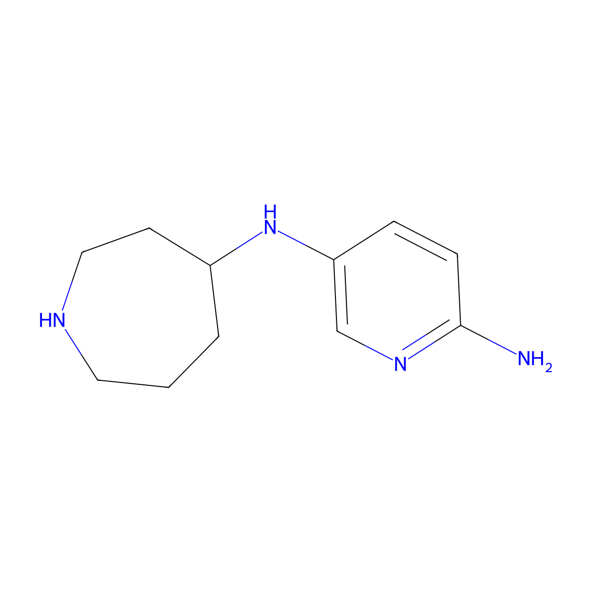 N5-(azepan-4-yl)pyridine-2,5-diamine molecular structure, CAS 2639417-34-6
