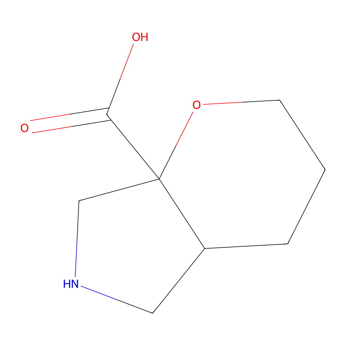 Octahydropyrano[2,3-c]pyrrole-7a-carboxylic acid molecular structure, CAS 2639417-42-6