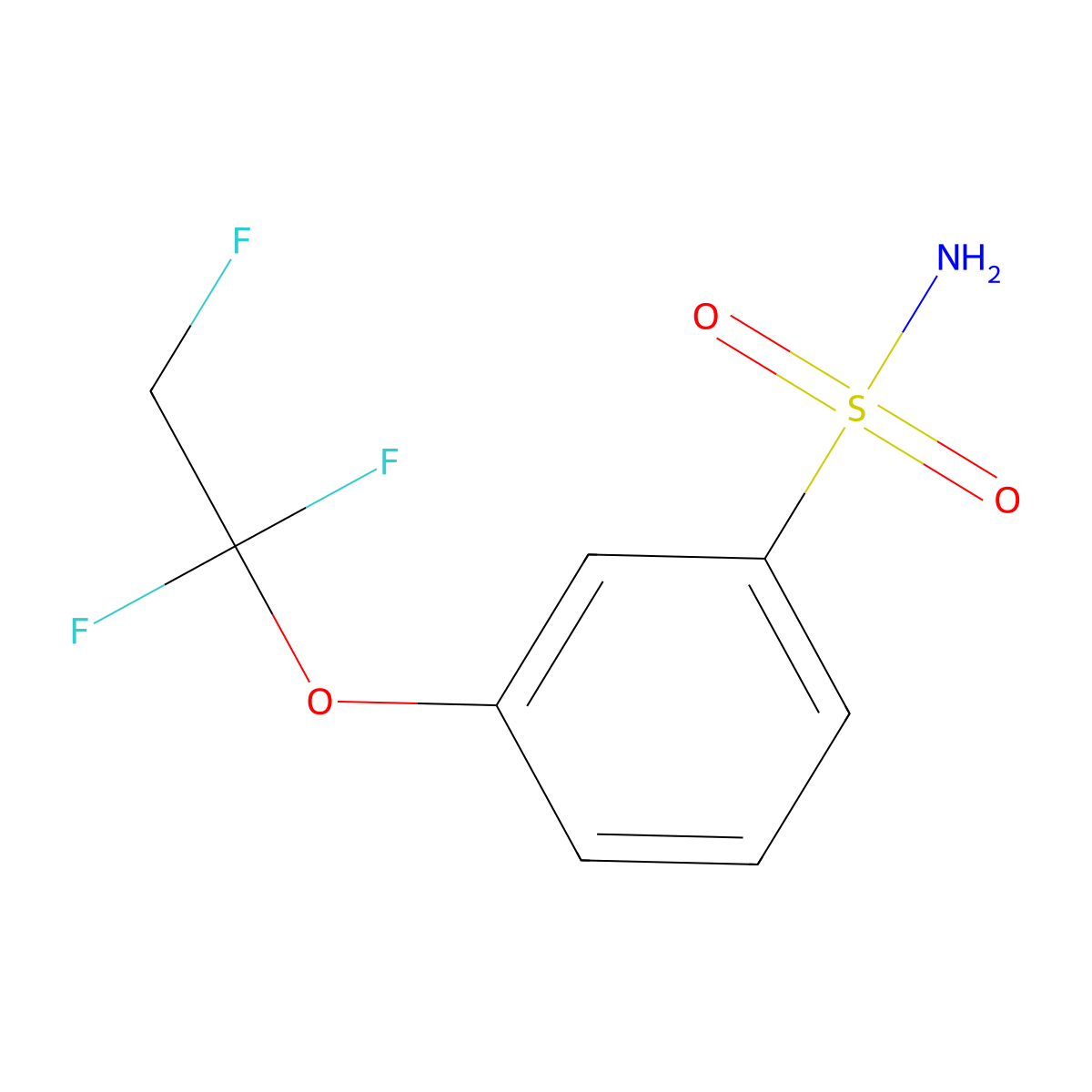 3-(1,1,2-Trifluoroethoxy)benzene-1-sulfonamide molecular structure, CAS 2639417-44-8