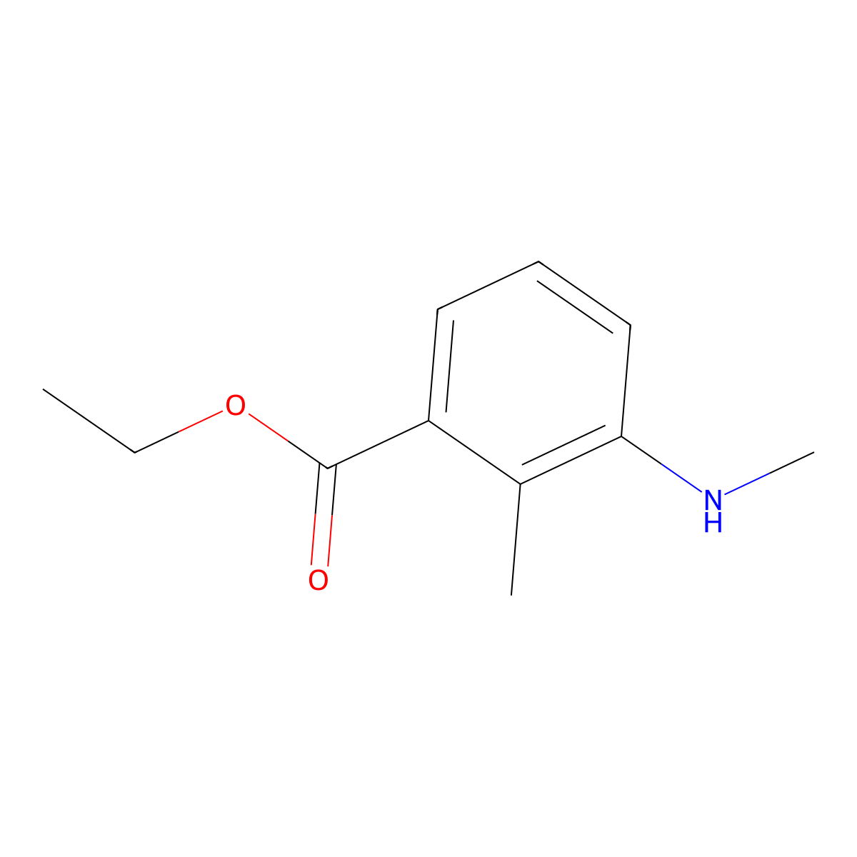 Ethyl 2-methyl-3-(methylamino)benzoate molecular structure, CAS 2639417-56-2