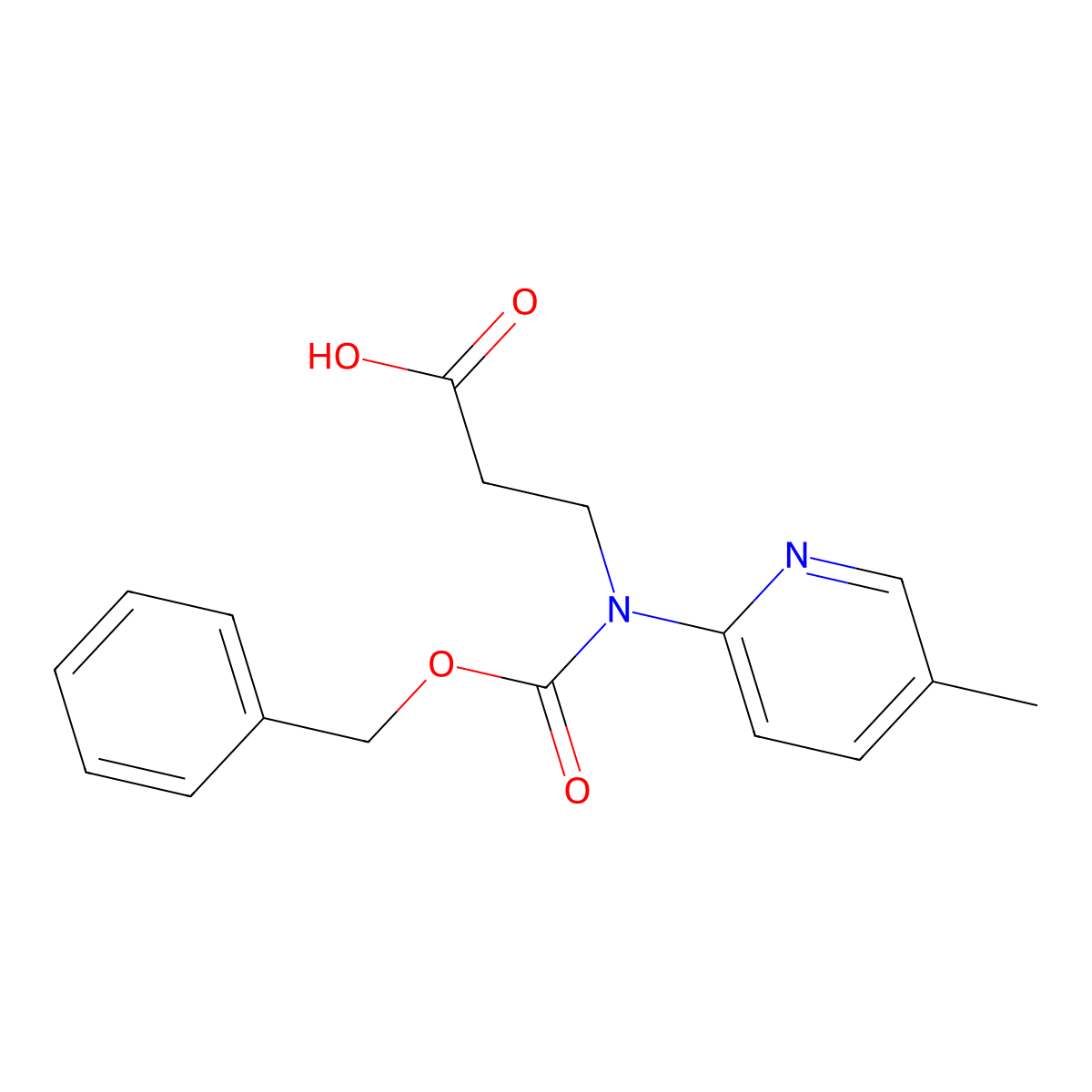 3-{[(Benzyloxy)carbonyl](5-methylpyridin-2-yl)amino}propanoic acid molecular structure, CAS 2639417-64-2