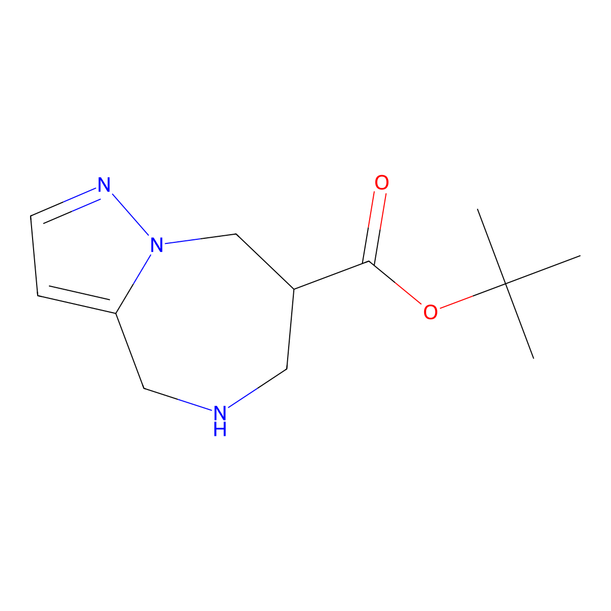 tert-butyl 4H,5H,6H,7H,8H-pyrazolo[1,5-a][1,4]diazepine-7-carboxylate molecular structure, CAS 2639417-70-0