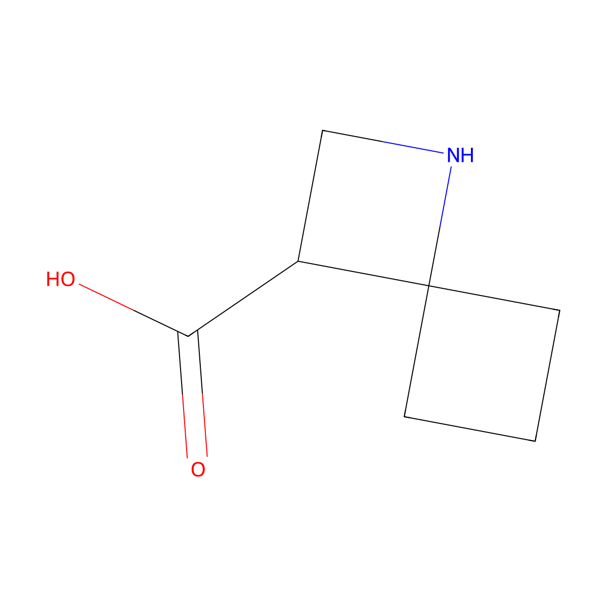 1-Azaspiro[3.3]heptane-3-carboxylic acid molecular structure, CAS 2639417-83-5