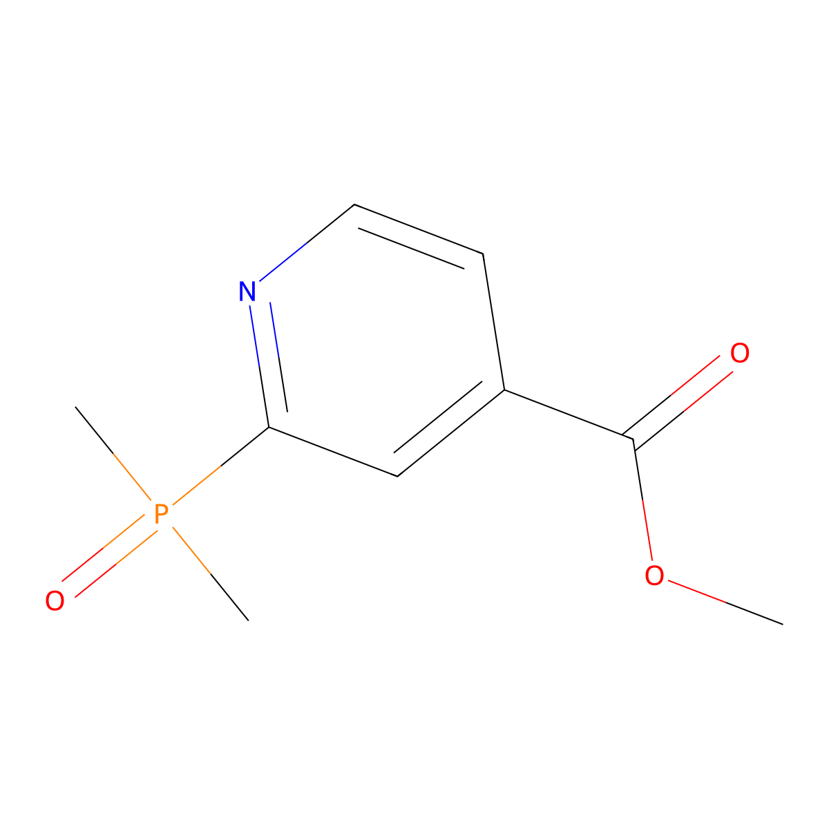 Methyl 2-(dimethylphosphoryl)isonicotinate molecular structure, CAS 2639418-00-9