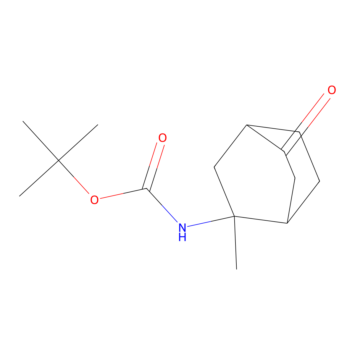 tert-butyl N-{2-methyl-5-oxobicyclo[2.2.2]octan-2-yl}carbamate molecular structure, CAS 2639418-07-6