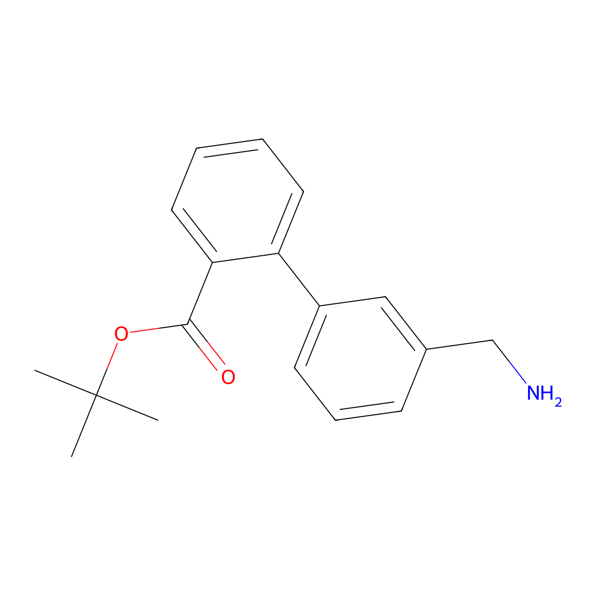 Tert-butyl 3'-(aminomethyl)-[1,1'-biphenyl]-2-carboxylate molecular structure, CAS 2639418-15-6