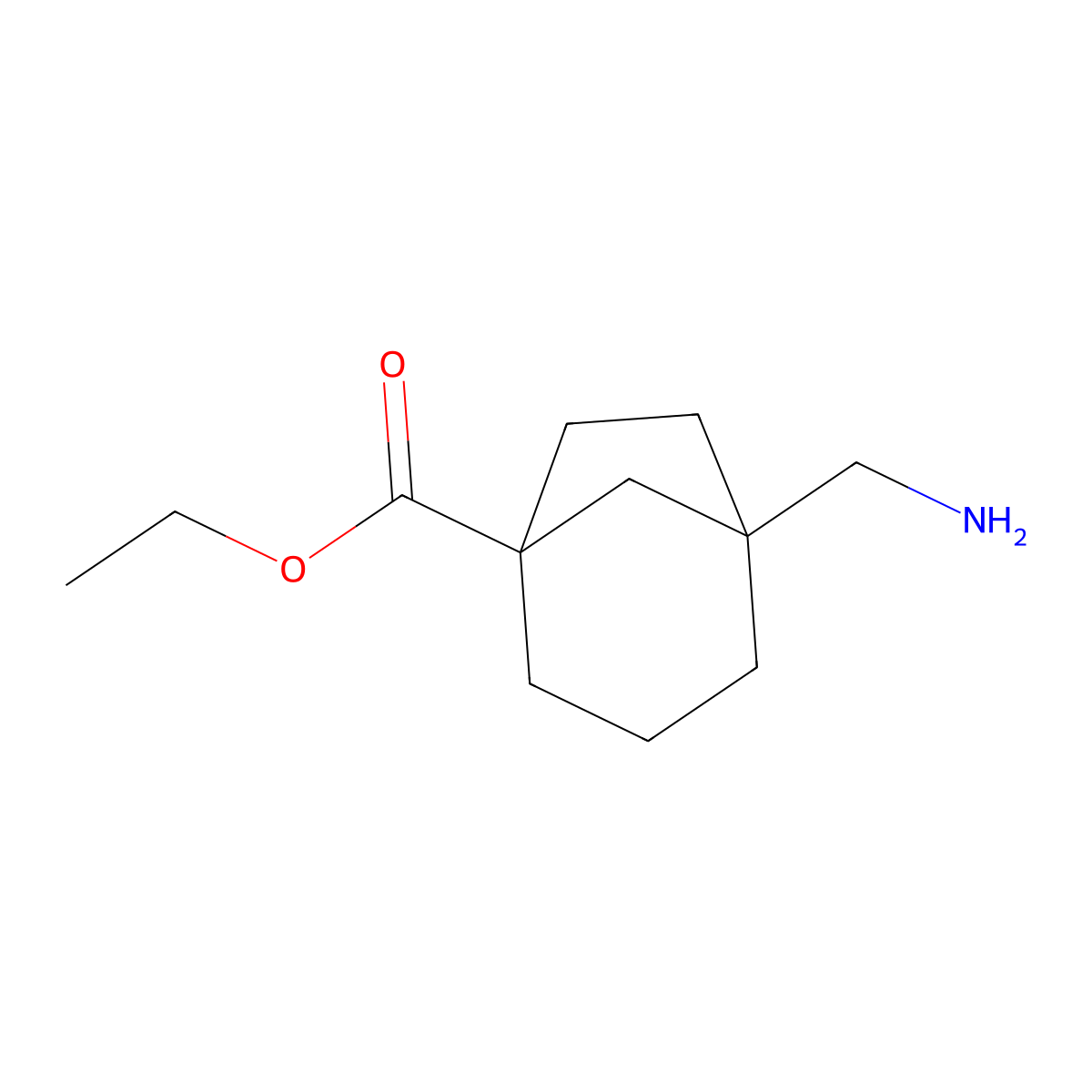 Ethyl 5-(aminomethyl)bicyclo[3.2.1]octane-1-carboxylate molecular structure, CAS 2639418-41-8