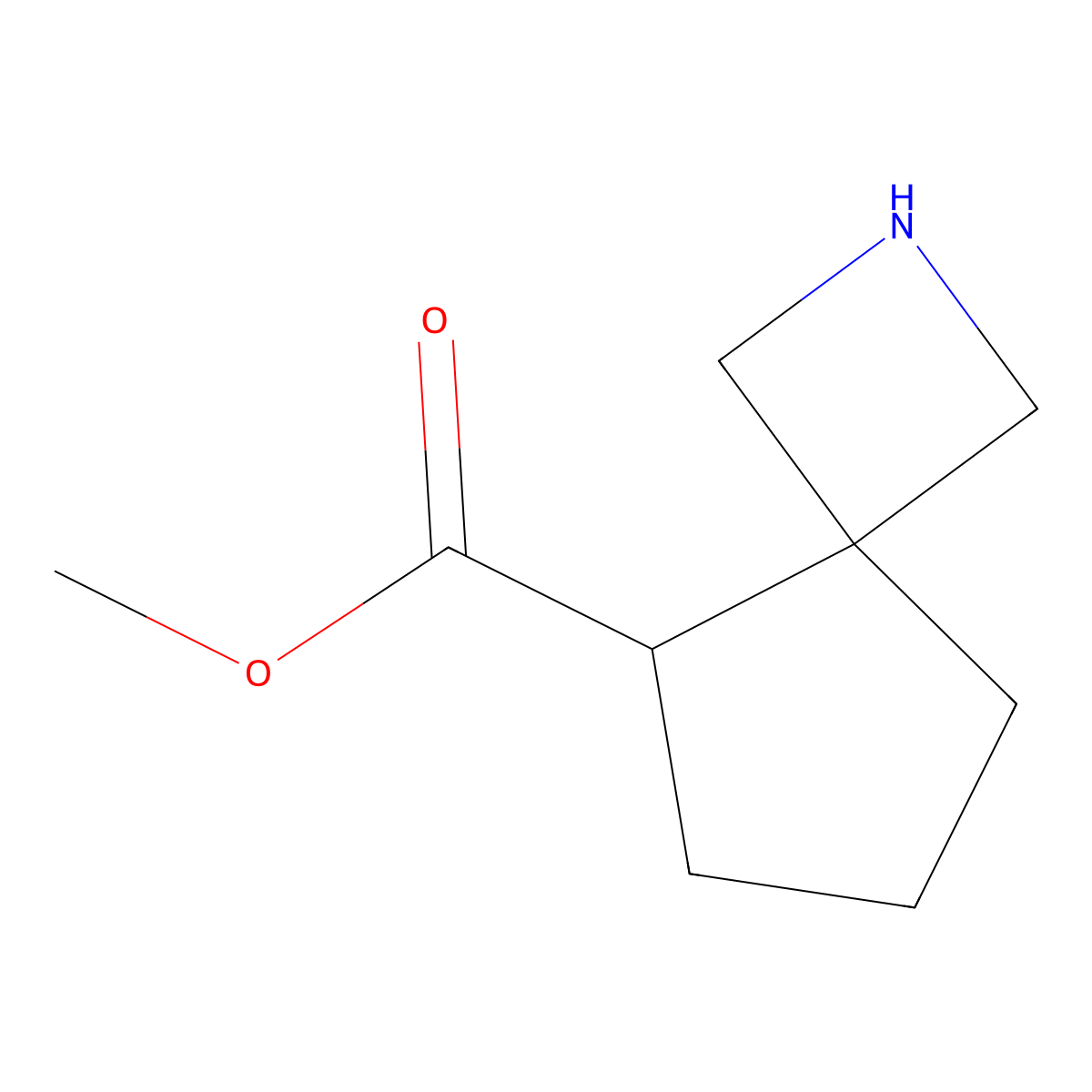 Methyl 2-azaspiro[3.4]octane-5-carboxylate molecular structure, CAS 2639418-47-4