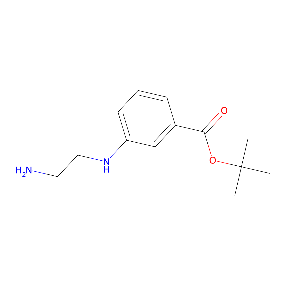 Tert-butyl 3-[(2-aminoethyl)amino]benzoate molecular structure, CAS 2639418-52-1