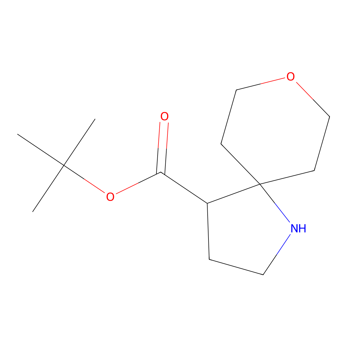Tert-butyl 8-oxa-1-azaspiro[4.5]decane-4-carboxylate molecular structure, CAS 2639418-70-3
