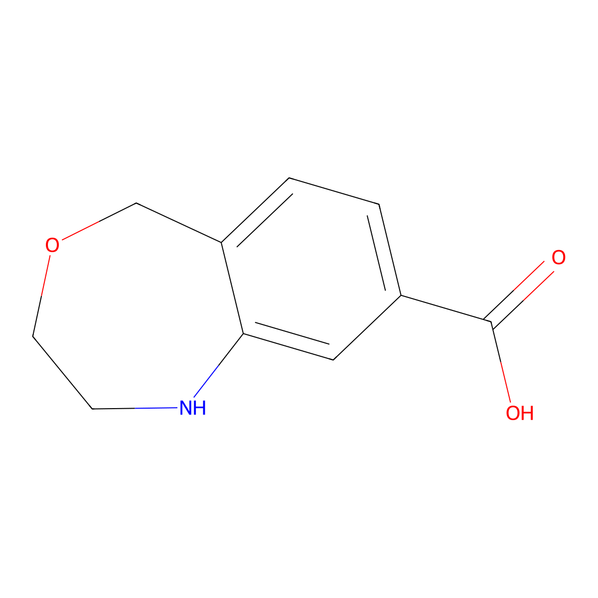 1,2,3,5-Tetrahydro-4,1-benzoxazepine-8-carboxylic acid molecular structure, CAS 2639418-78-1