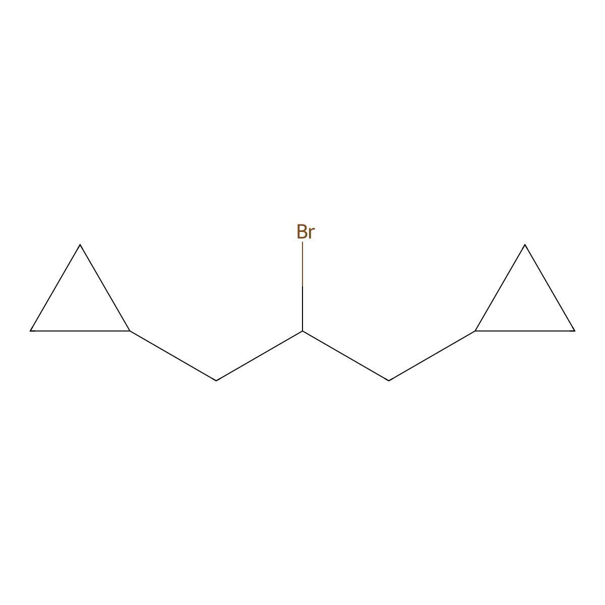 (2-Bromo-3-cyclopropylpropyl)cyclopropane molecular structure, CAS 2639418-82-7