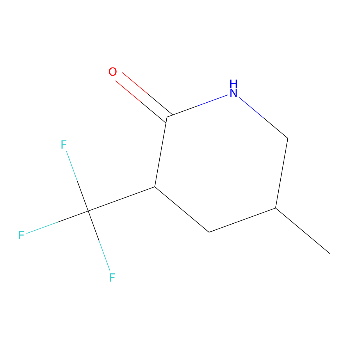 5-Methyl-3-(trifluoromethyl)piperidin-2-one molecular structure, CAS 2639418-94-1
