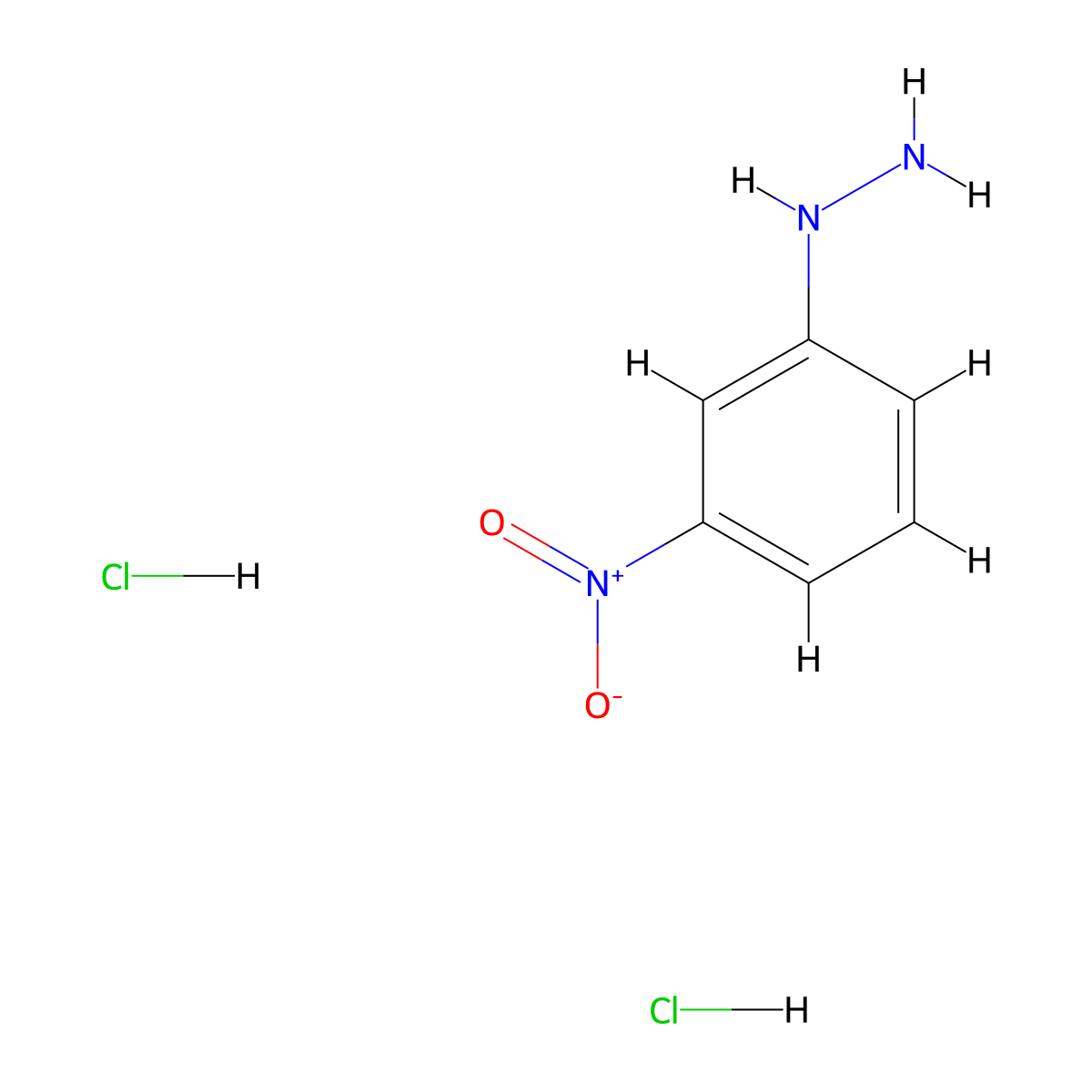 (3-Nitrophenyl)hydrazine dihydrochloride molecular structure, CAS 2639418-99-6