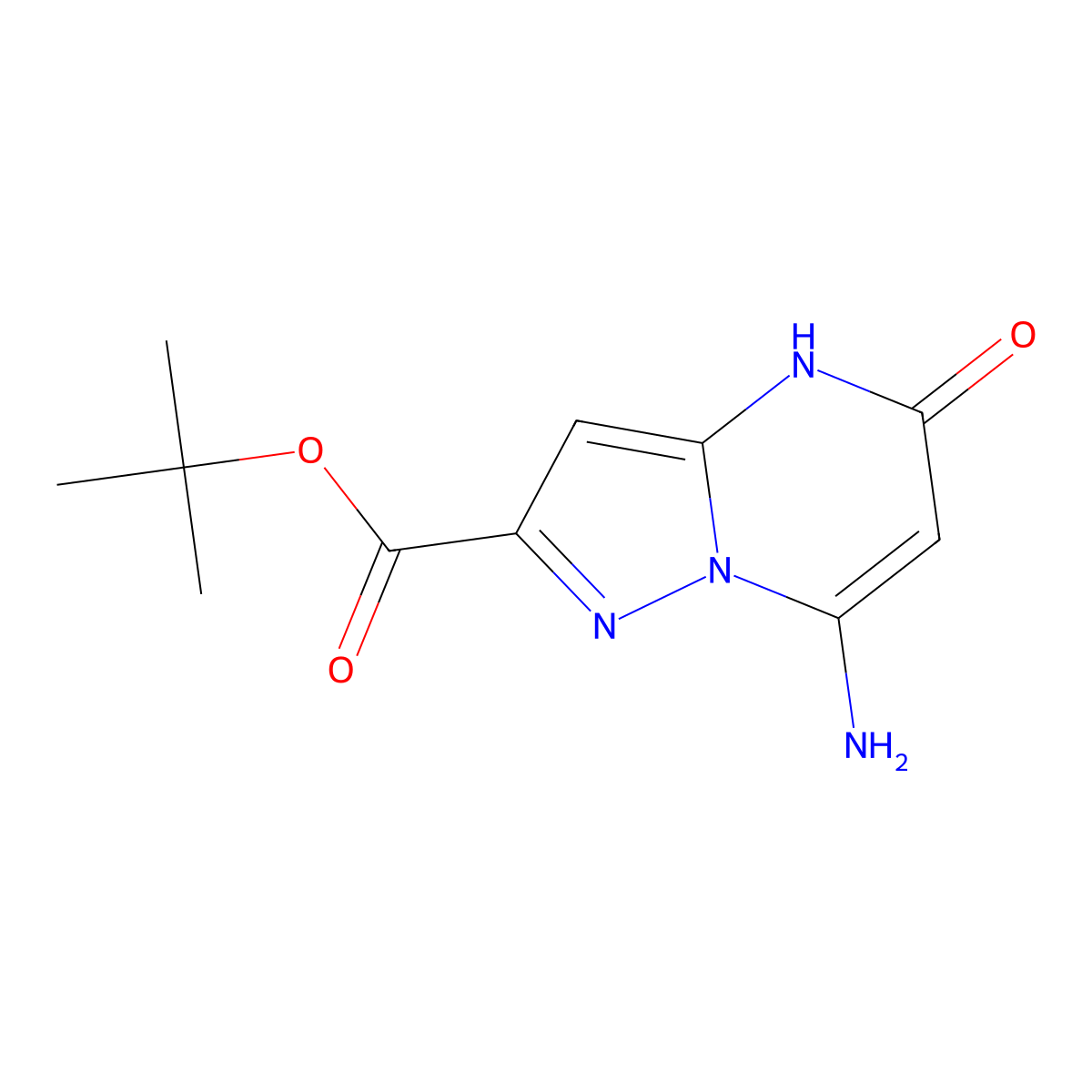 Tert-butyl 7-amino-5-hydroxypyrazolo[1,5-a]pyrimidine-2-carboxylate molecular structure, CAS 2639419-08-0