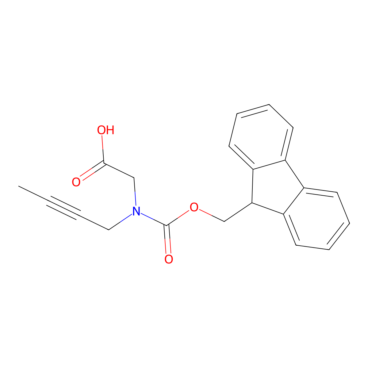 2-[(but-2-yn-1-yl)({[(9H-fluoren-9-yl)methoxy]carbonyl})amino]acetic acid molecular structure, CAS 2639419-13-7